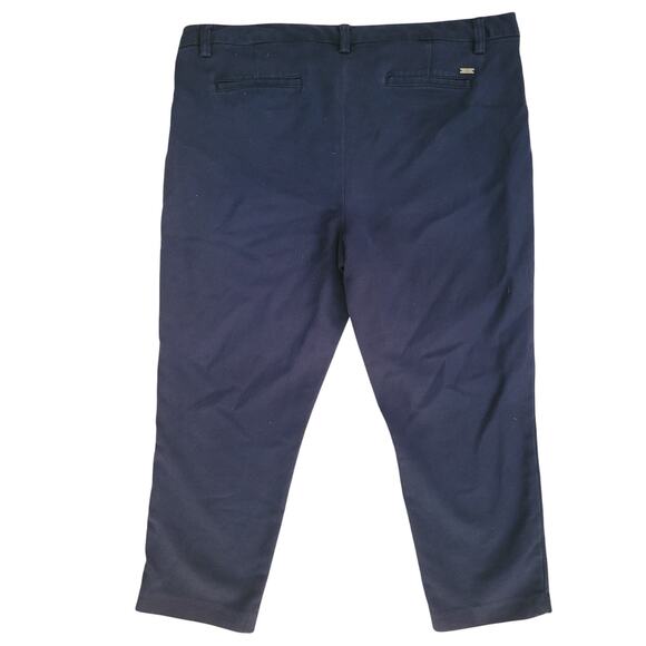Tommy Hilfiger Navy Capri Pants 4 Pockets Sz 14 - Picture 3 of 4